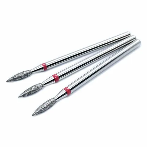 E File Flame Nail Drill Bits Set  2.1 mm x 3