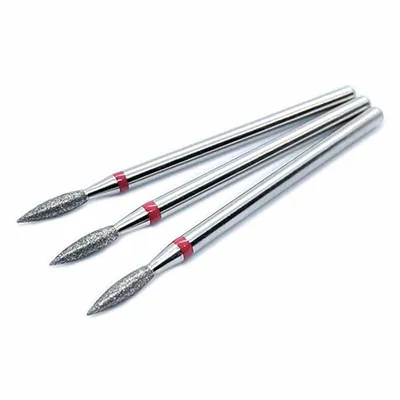 E File Flame Nail Drill Bits Set  2.1 mm x 3