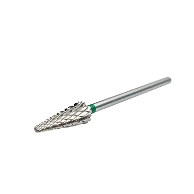 Left Handed - Carbide E file nail drill bit green for gel, acrylic removal - Green